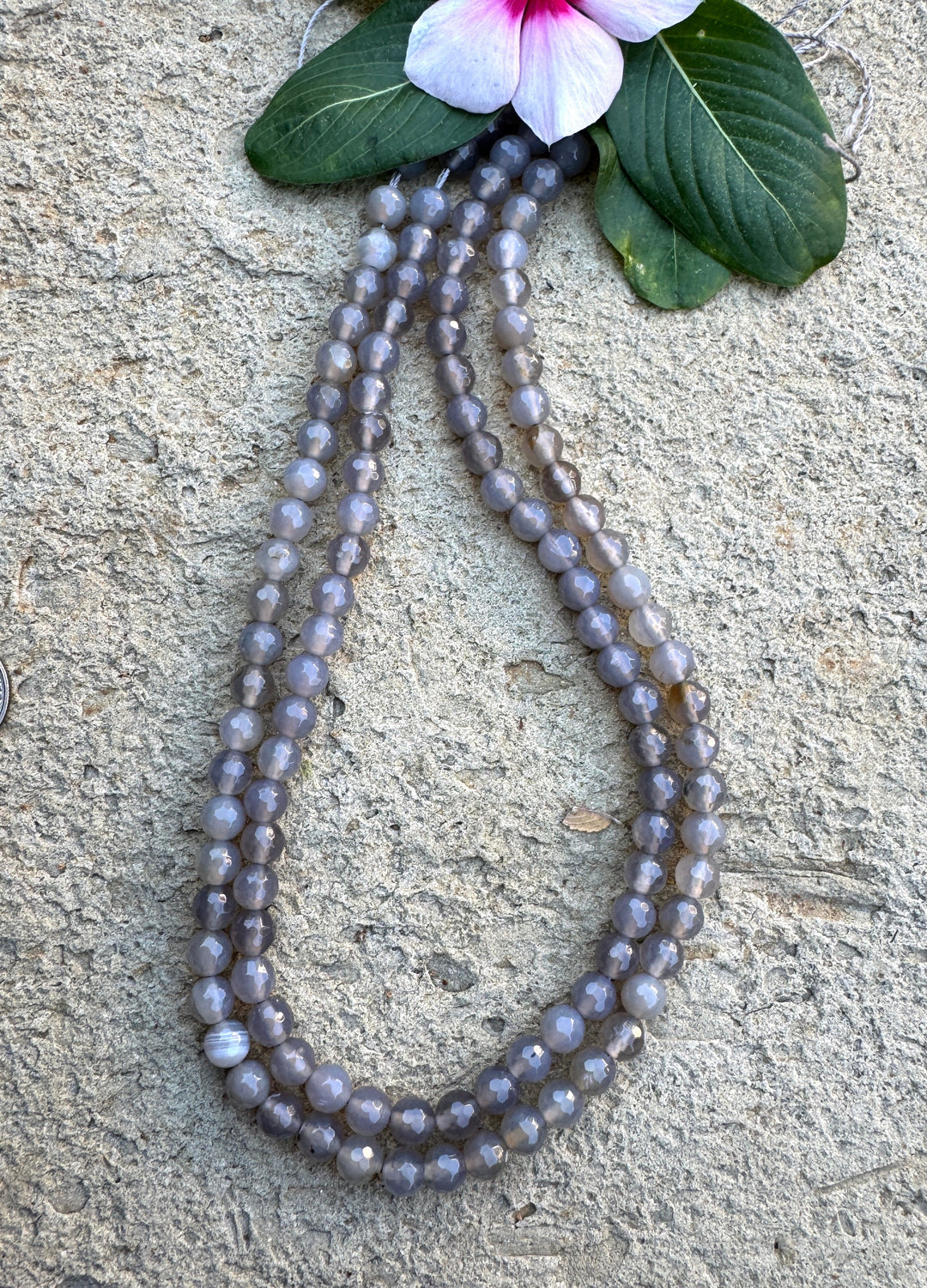 *Estate Collection Special* Milky Grey Quartz 6mm Faceted