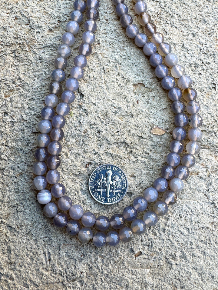 *Estate Collection Special* Milky Grey Quartz 6mm Faceted