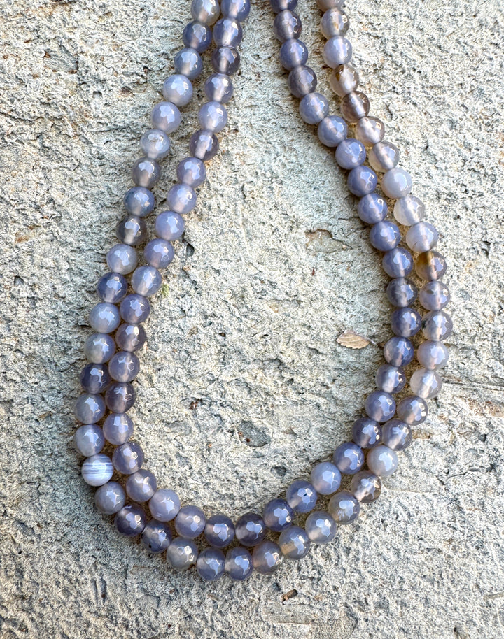 *Estate Collection Special* Milky Grey Quartz 6mm Faceted