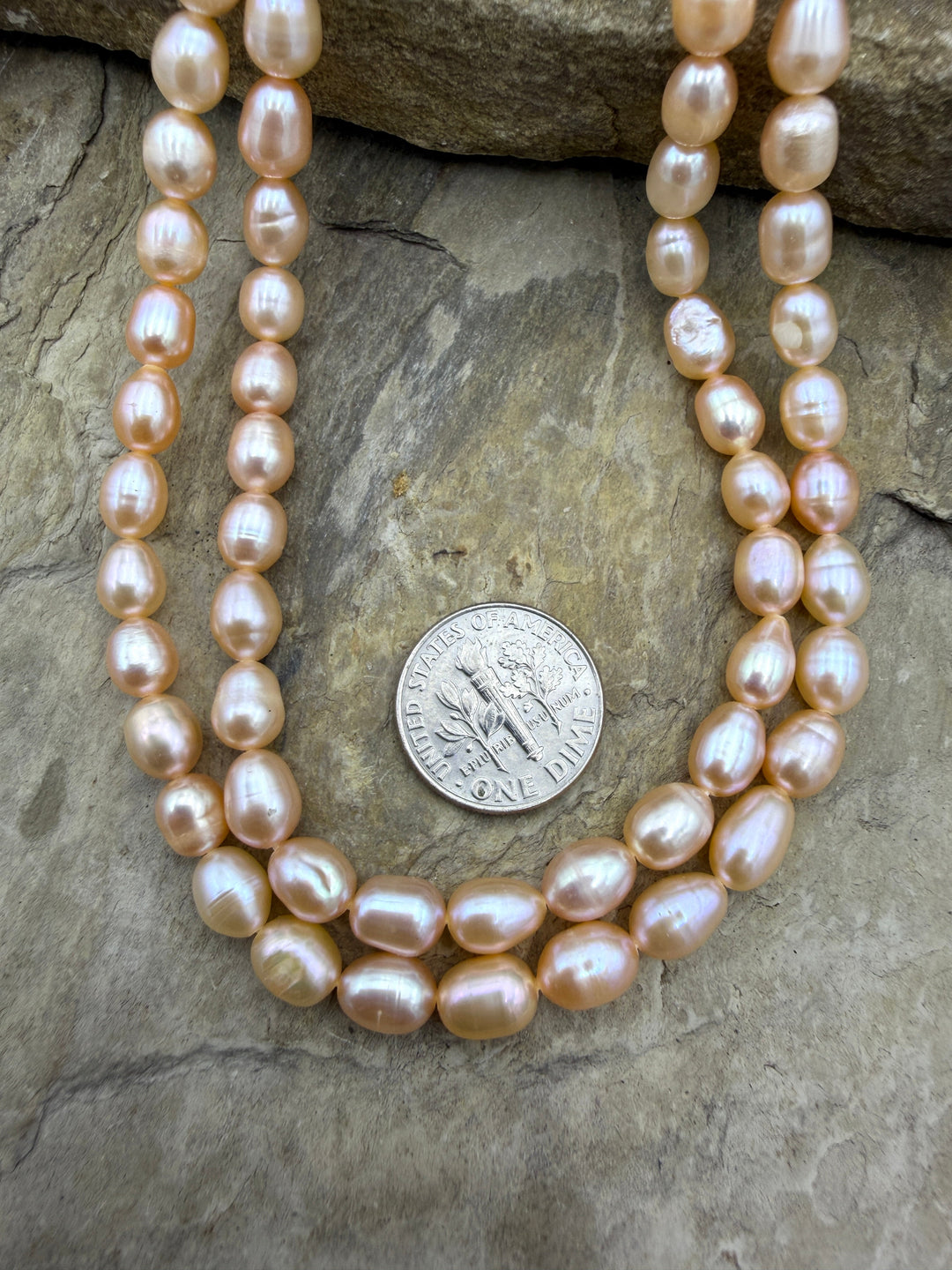 Estate Collection Special; Shimmery Peach Oval Freshwater