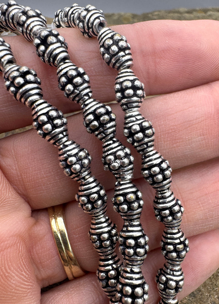 Estate Collection Special Sterling Silver Oxidized Beads