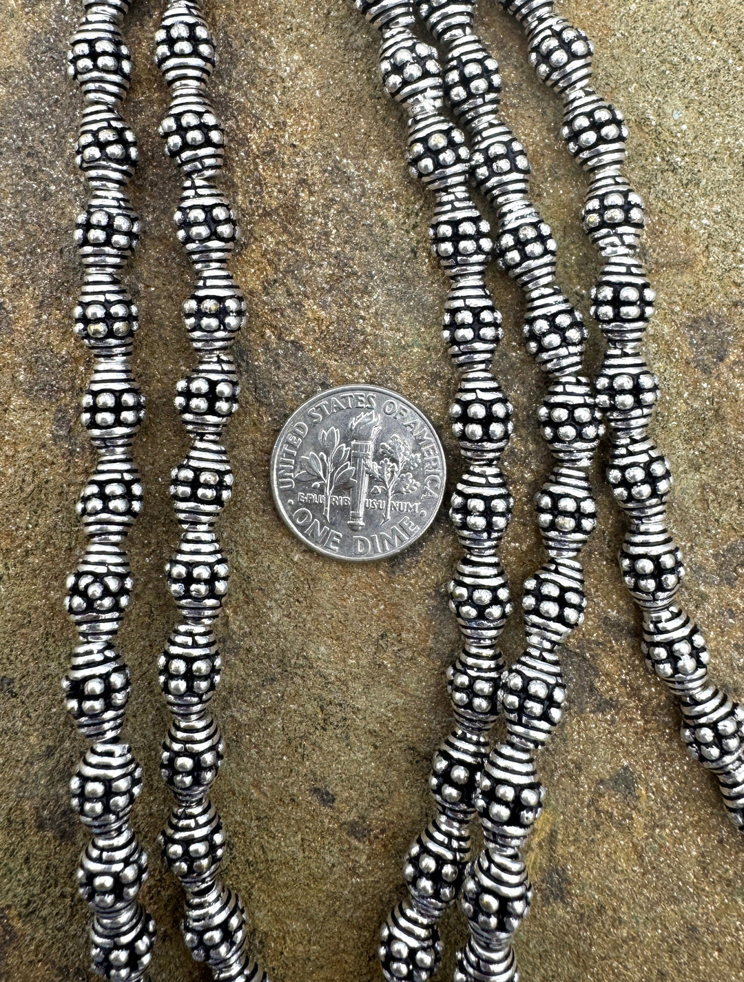 Estate Collection Special Sterling Silver Oxidized Beads