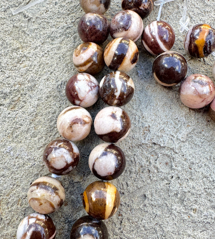 *Estate Collection Special* Zebra Jasper 12mm Round Beads