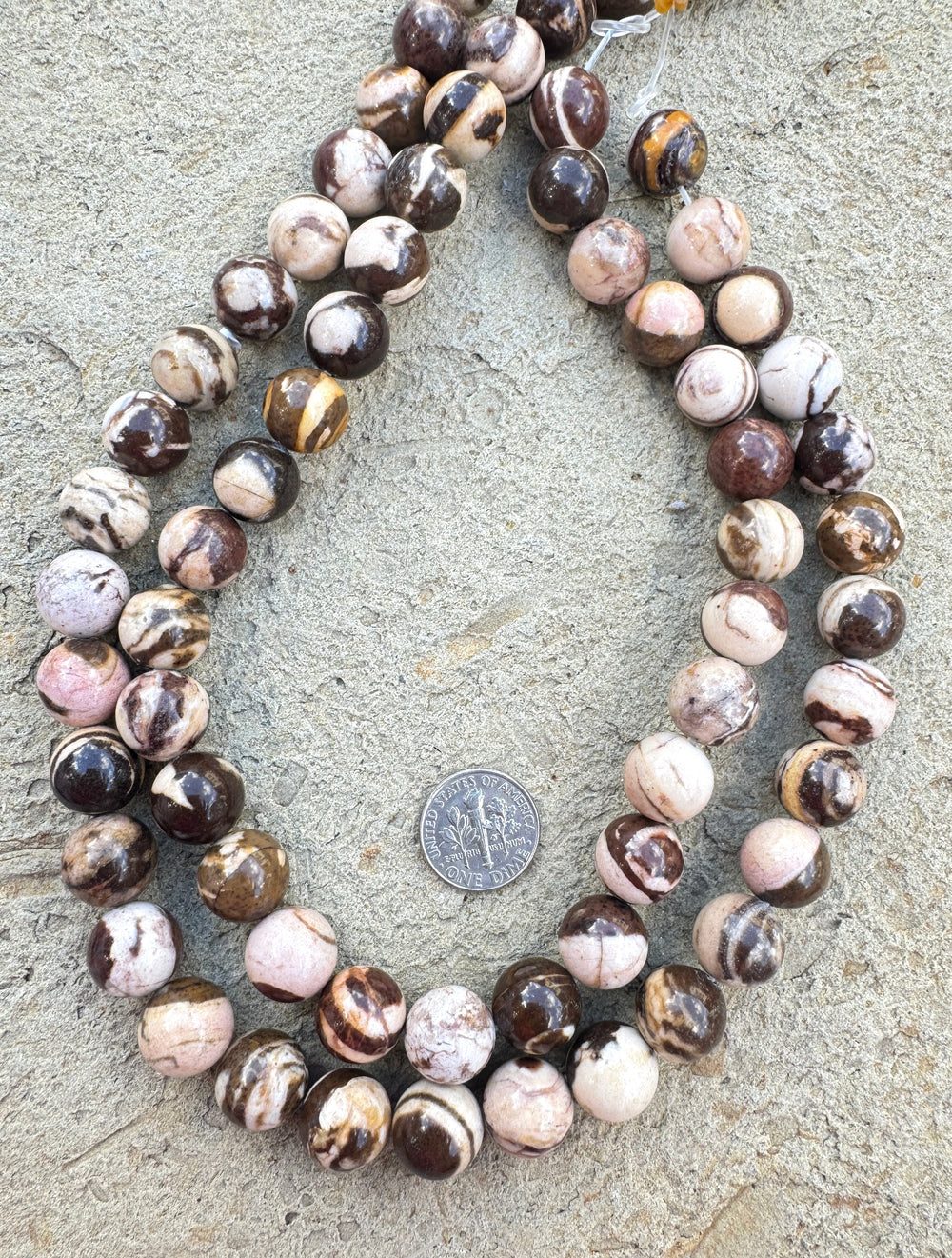 *Estate Collection Special* Zebra Jasper 12mm Round Beads