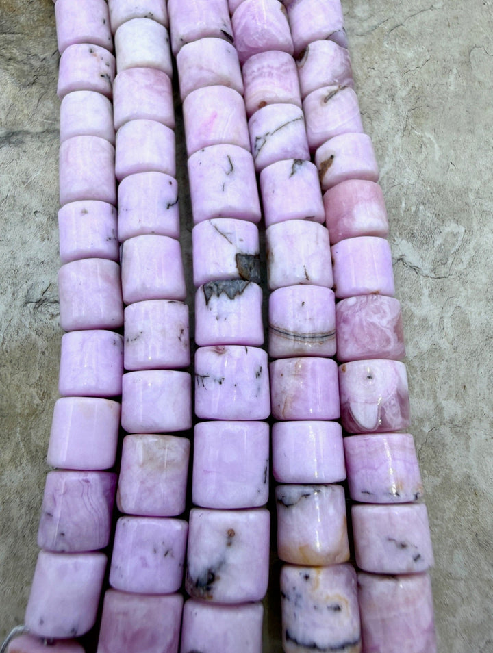 RARE Pink Aragonite (Afghanastan) 6x6mm Tube Beads 7 Inch