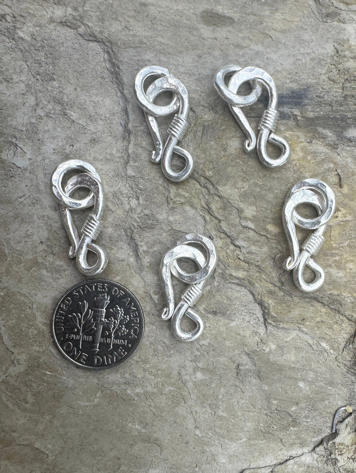 Fine Silver BIG (10x24mm) Heavy Hook and Ring Clasp 10mm