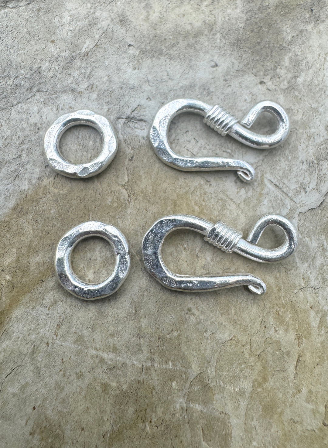Fine Silver BIG (10x24mm) Heavy Hook and Ring Clasp 10mm