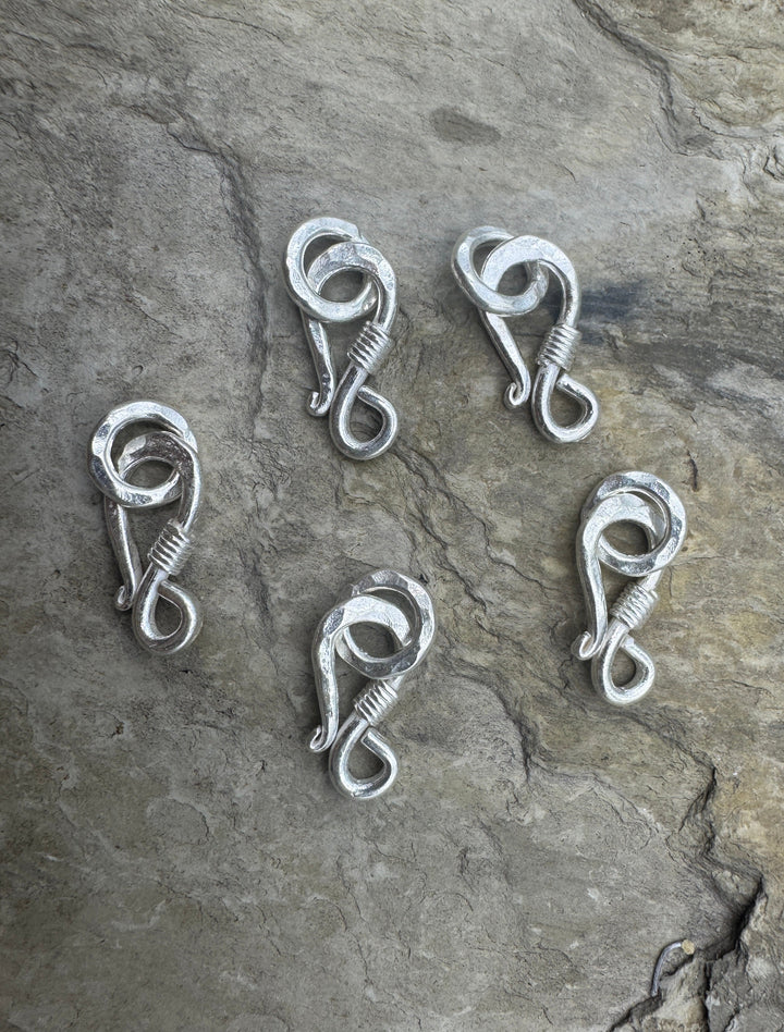 Fine Silver BIG (10x24mm) Heavy Hook and Ring Clasp 10mm