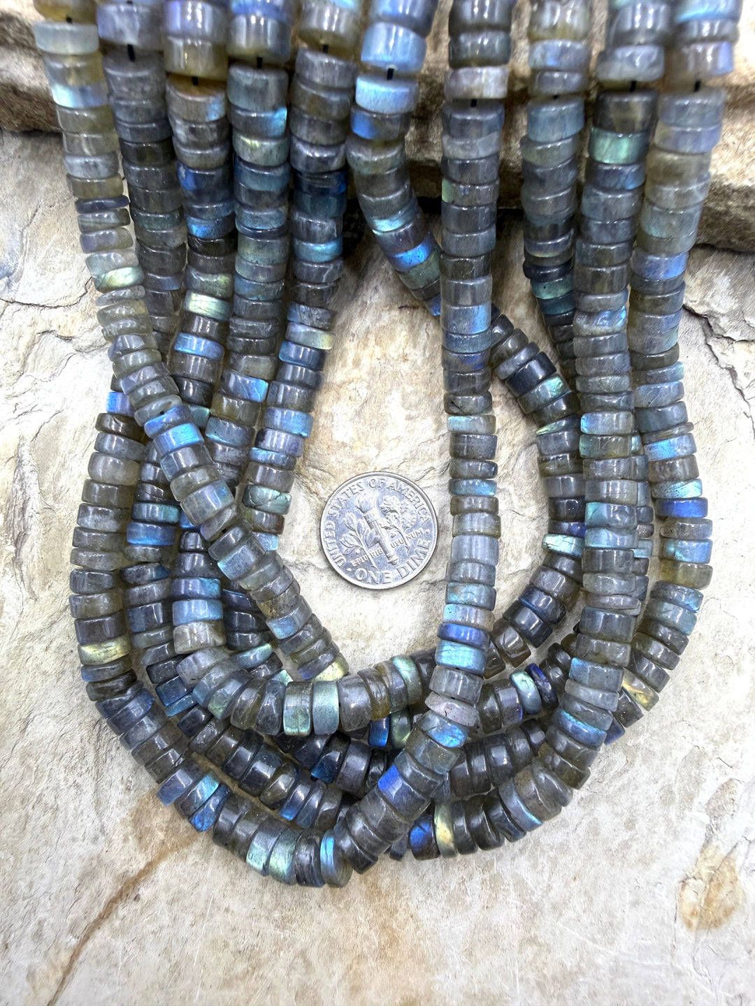 Flashy Labradorite 7mm Heishi 16 inch strand (Copy)