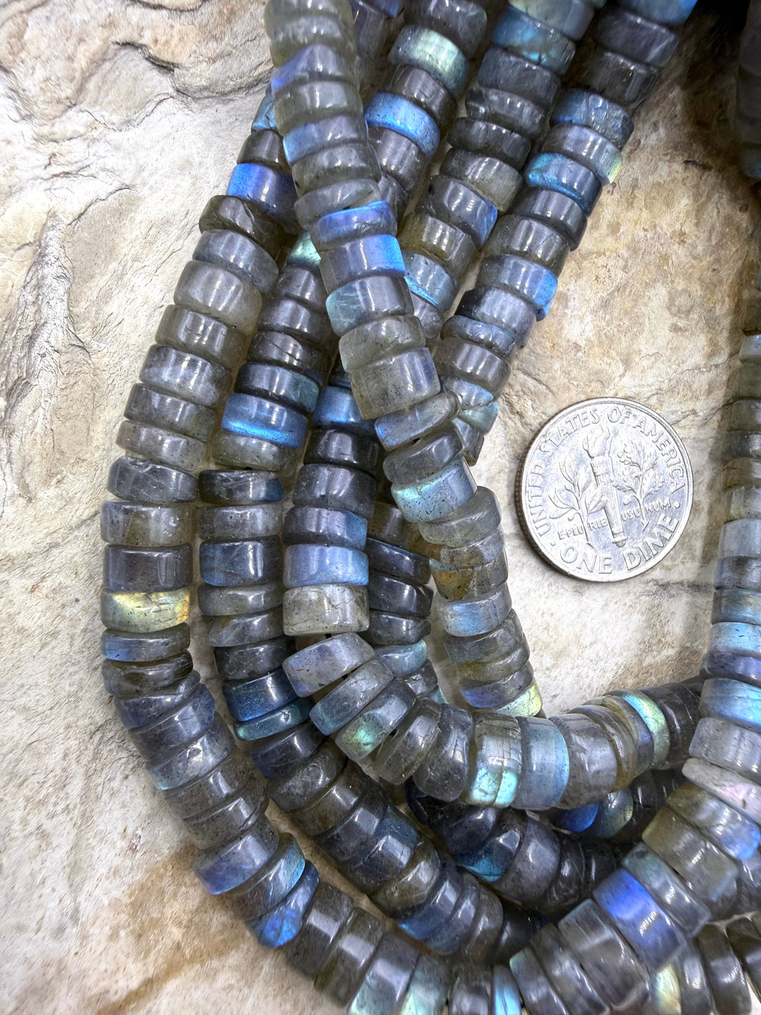 Flashy Labradorite 7mm Heishi 16 inch strand (Copy)