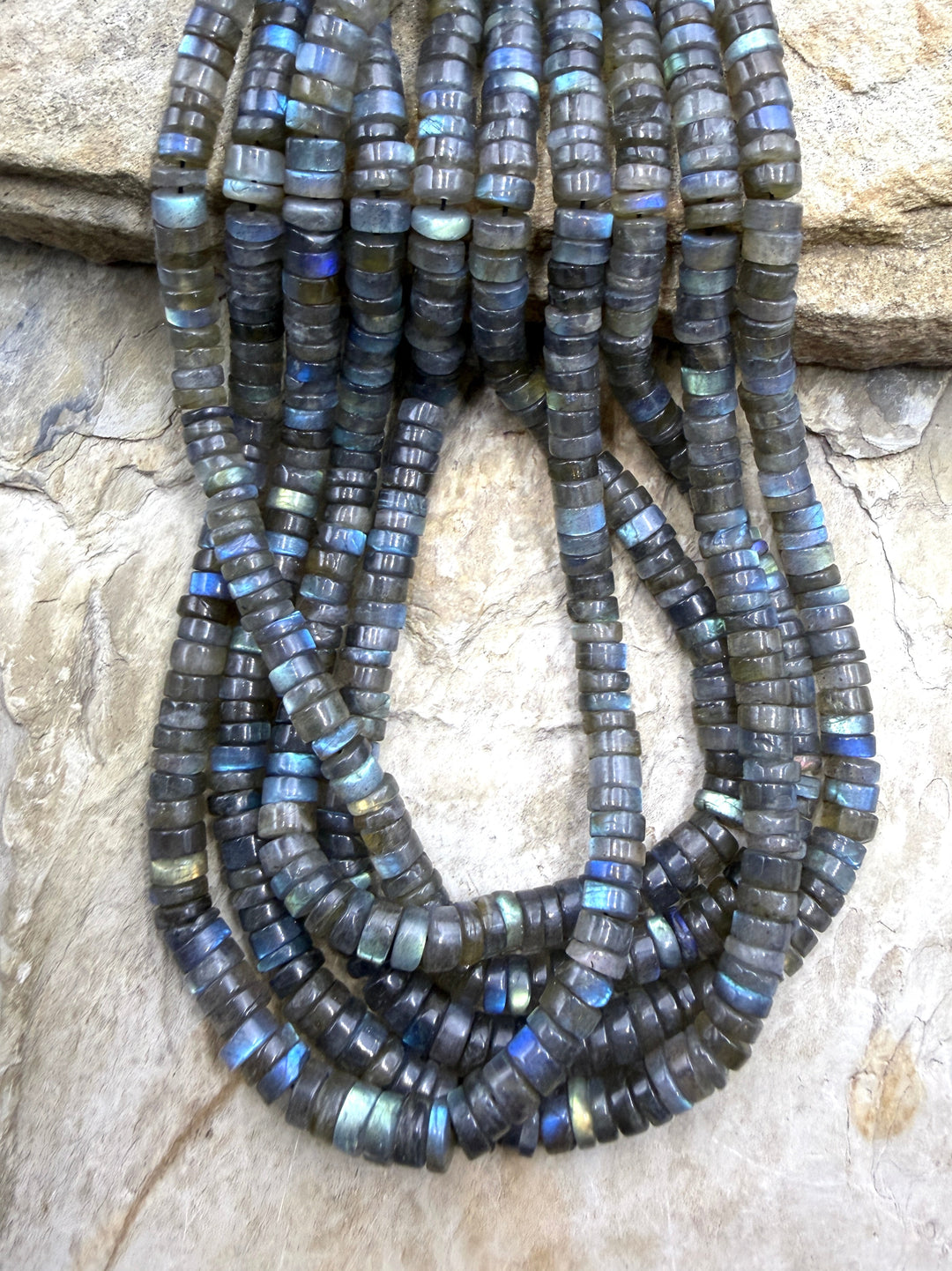 Flashy Labradorite 7mm Heishi 16 inch strand (Copy)