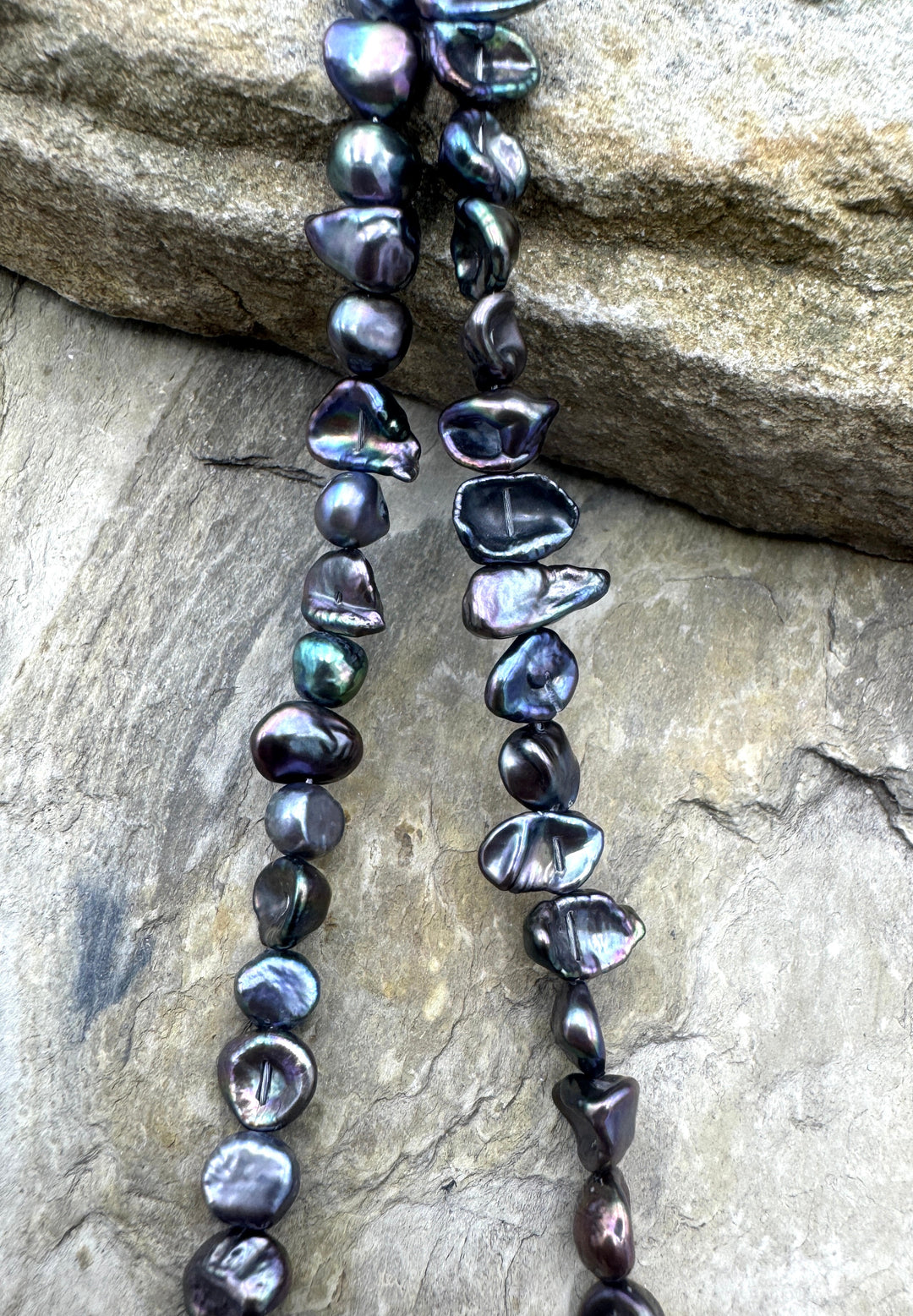 Fresh Water Baroque Peacock Pearls 6-8mm irregular shape 10