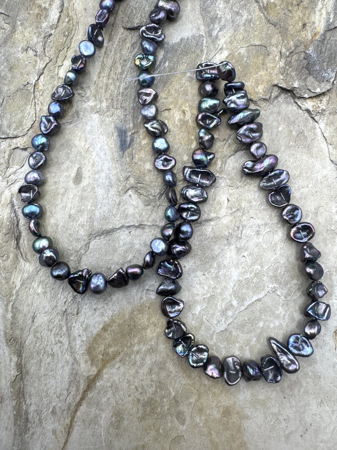 Fresh Water Baroque Peacock Pearls 6-8mm irregular shape 10