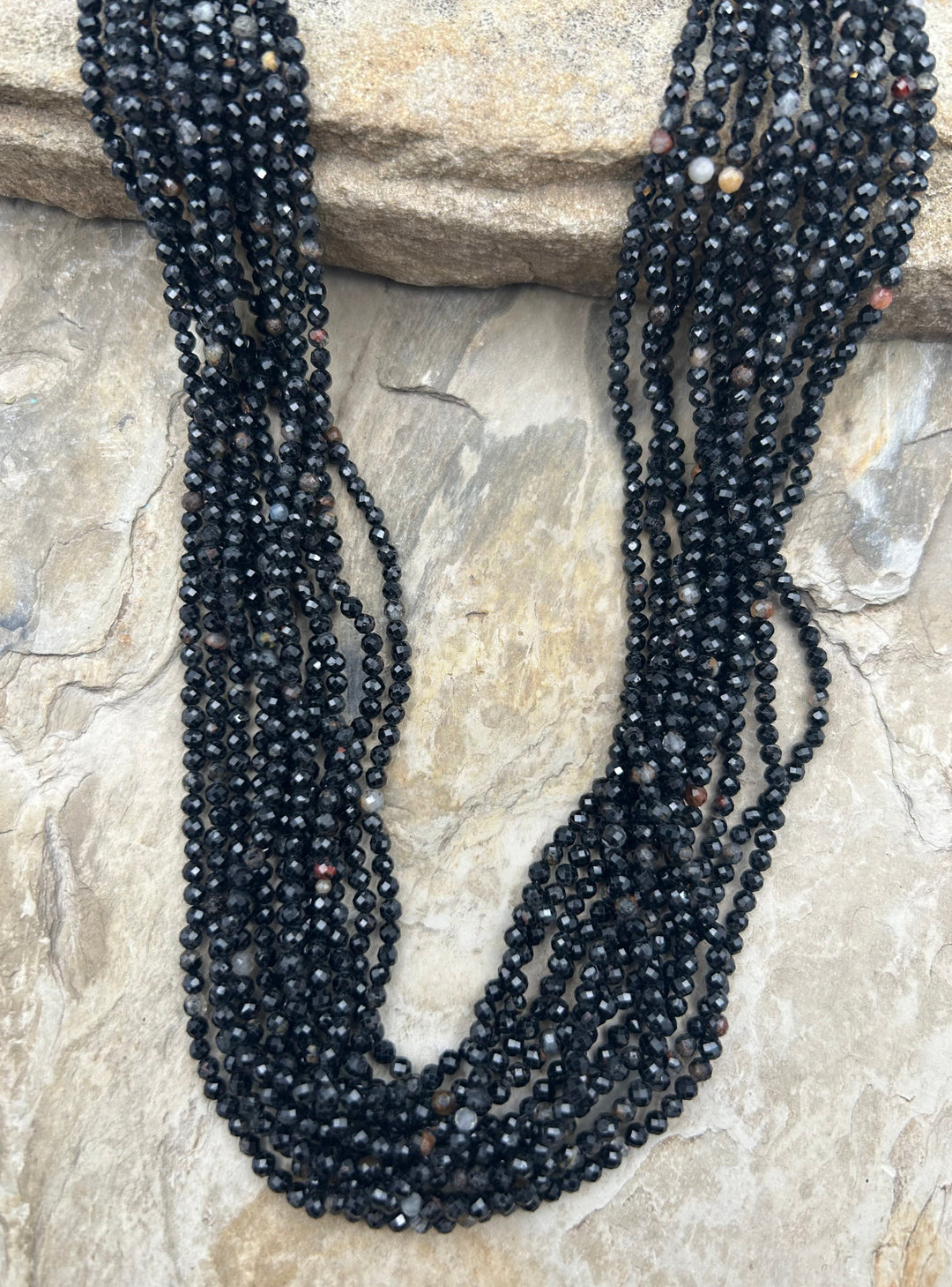 FRIDAY BARGAIN Black Tourmaline Micro Faceted Round Beads