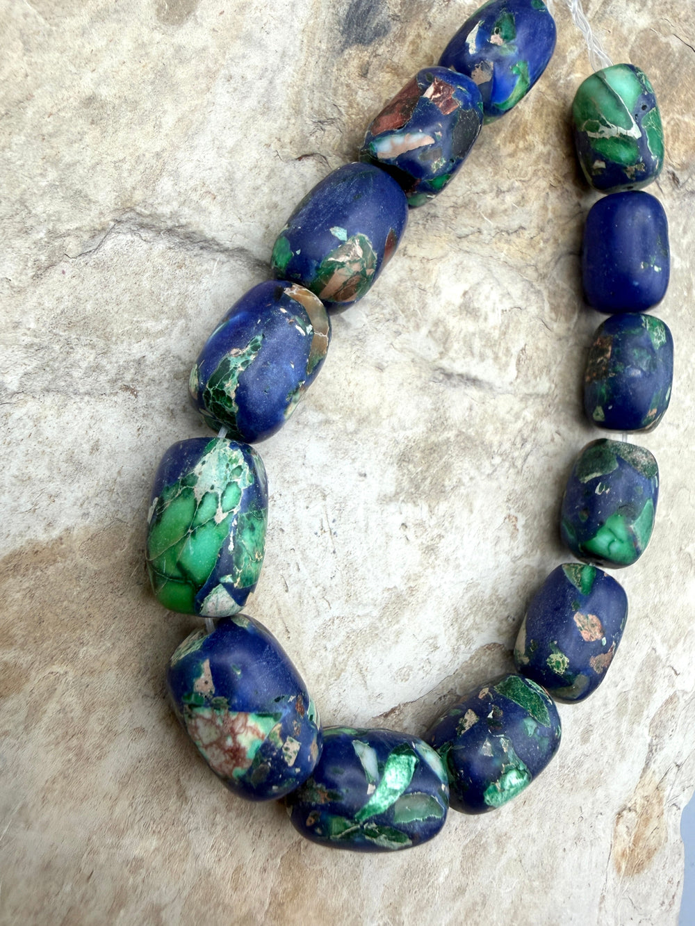 FRIDAY BARGAIN Blue and Green Stone Composite 10x14mm