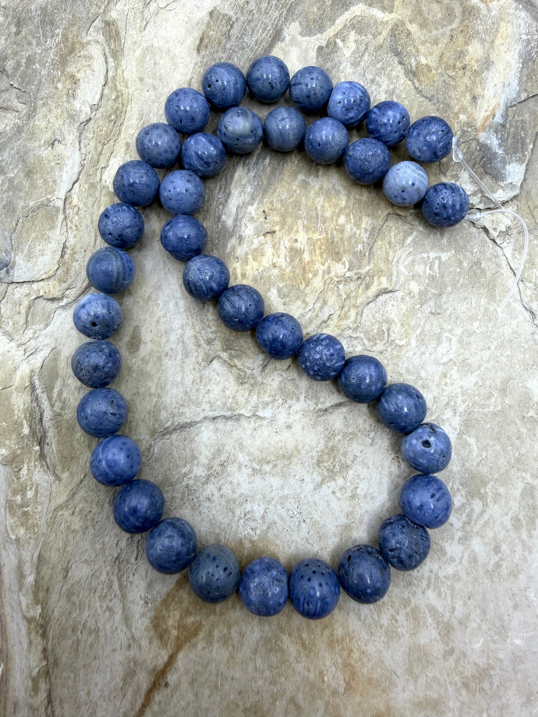FRIDAY BARGAIN BUY Blue Sponge Coral 10mm Round Beads 15.5
