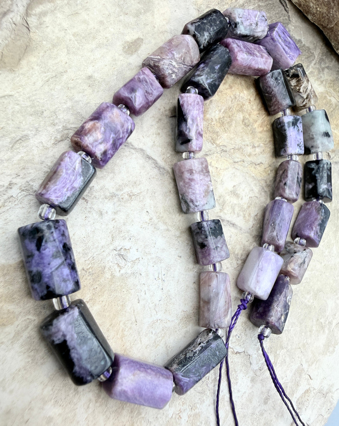 FRIDAY BARGAIN BUY Charoite Irregular Tube Beads 8x10mm