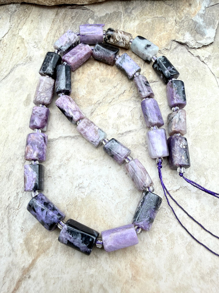 FRIDAY BARGAIN BUY Charoite Irregular Tube Beads 8x10mm