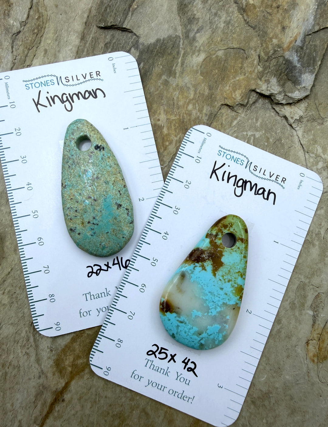 FRIDAY BARGAIN BUY LOT of 2 Large Kingman Turquoise