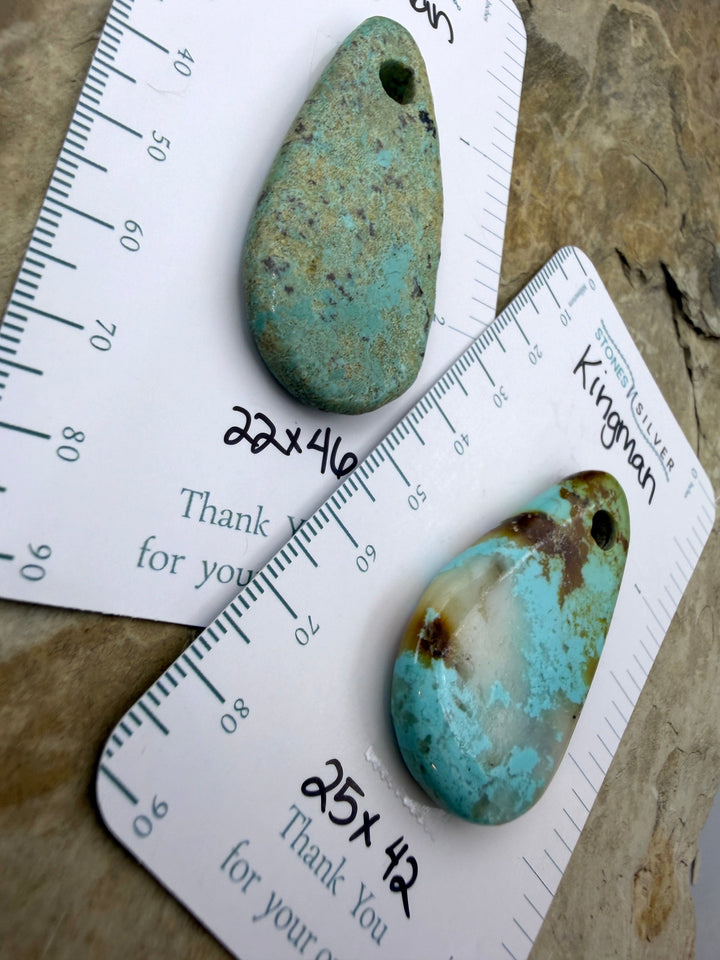 FRIDAY BARGAIN BUY LOT of 2 Large Kingman Turquoise