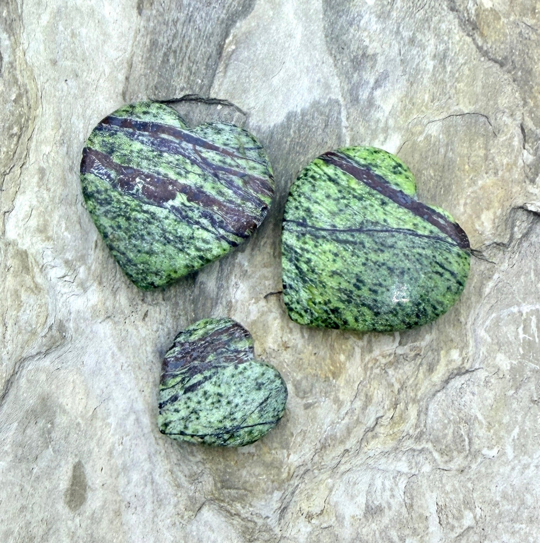 FRIDAY BARGAIN BUY LOT of 3 Jasper Heart Focal Beads 30mm