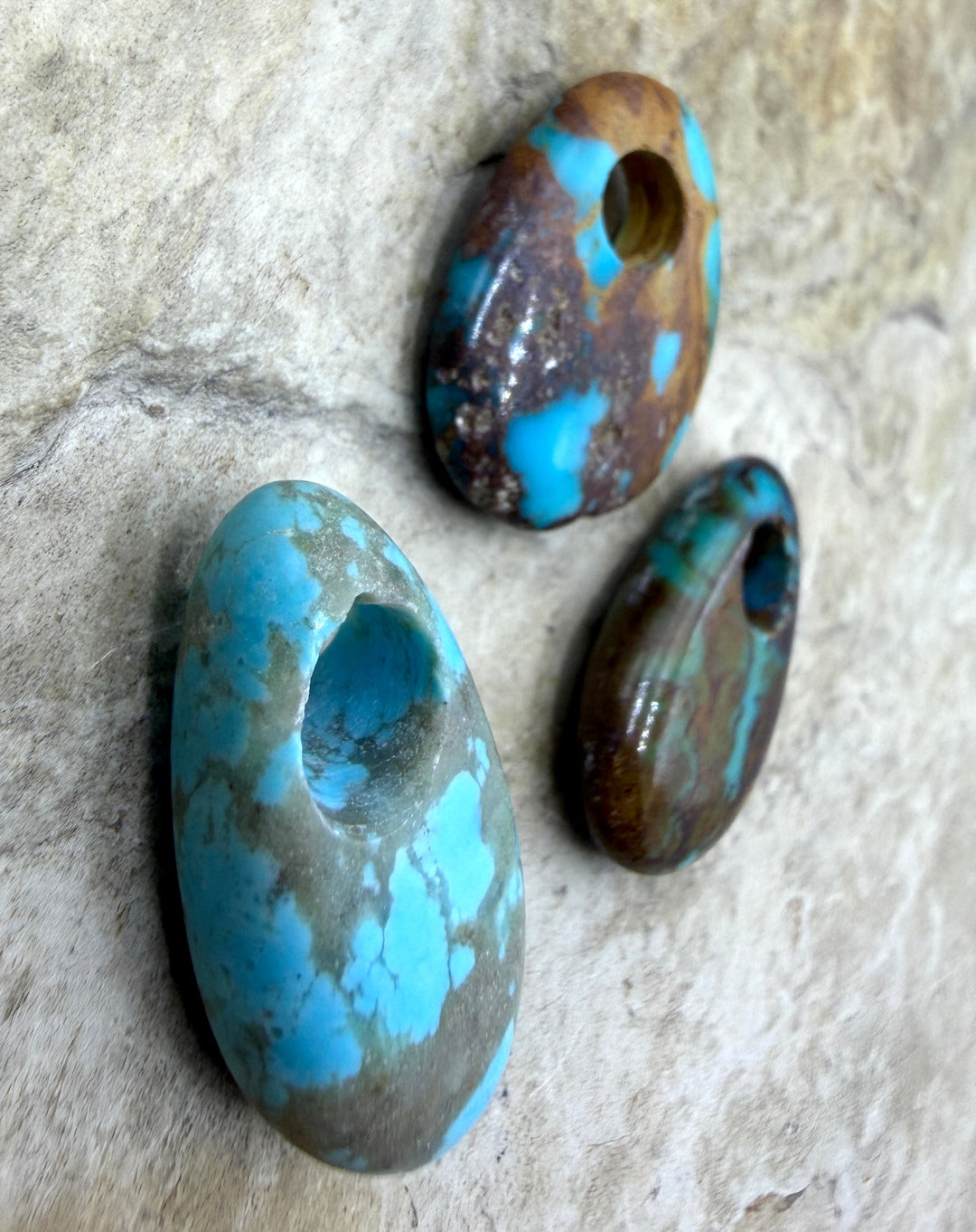FRIDAY BARGAIN BUY LOT of 3 Kingman Turquoise (Arizona)