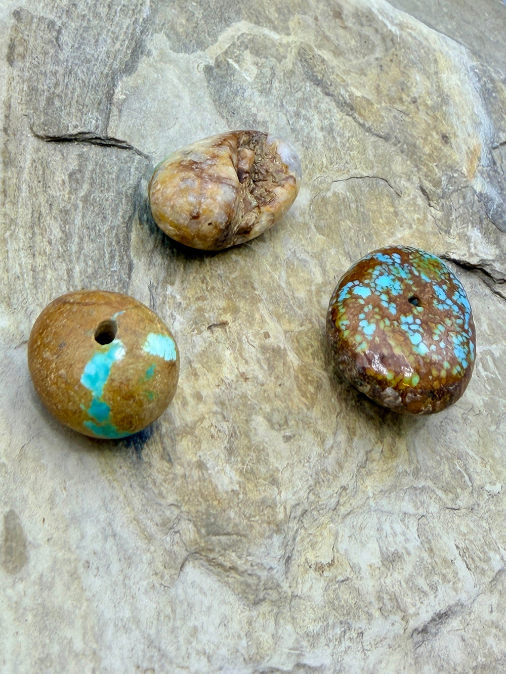 FRIDAY BARGAIN BUY LOT of 3 Royston Turquoise Beads - Mixed