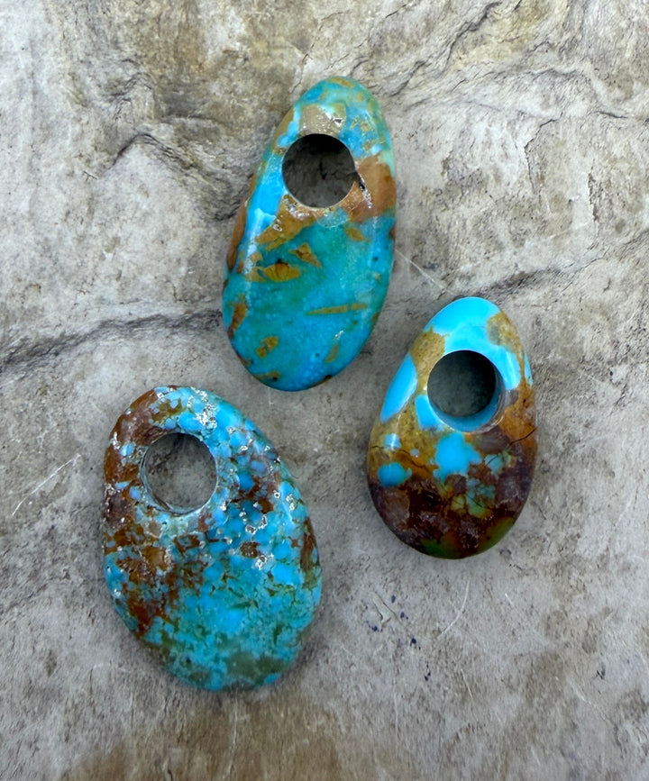 FRIDAY BARGAIN BUY LOT of 3 Small Kingman Turquoise