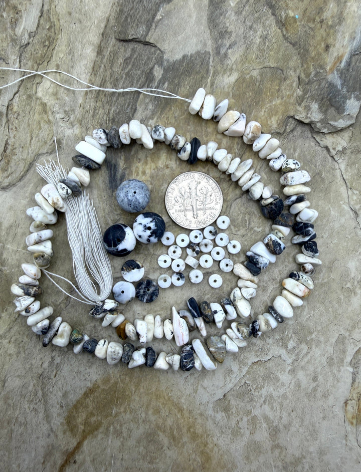 FRIDAY BARGAIN BUY LOT of Mixed White Buffalo Beads - White