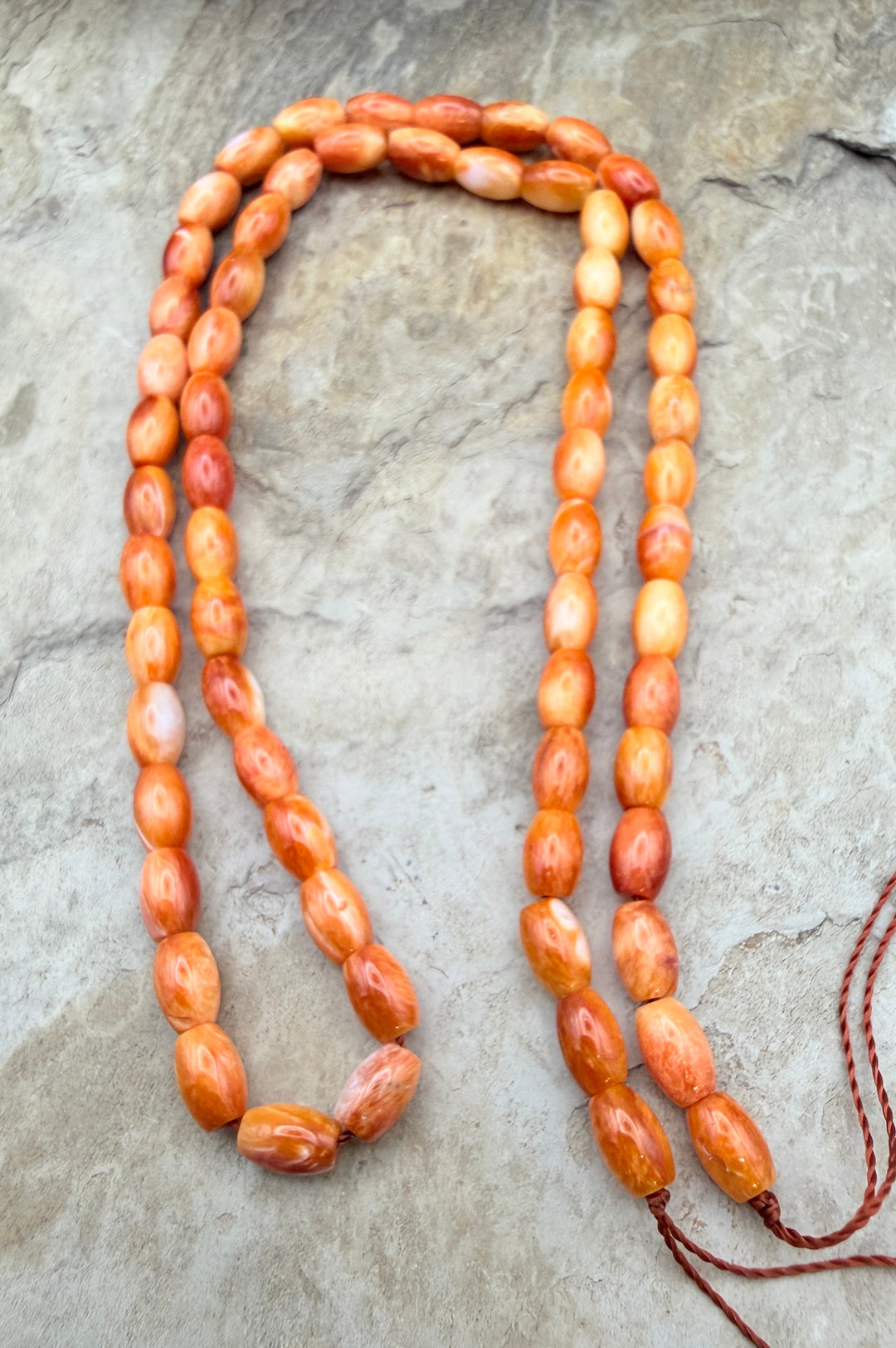 Friday Bargain Buy Orange Spiny Oyster 4x6mm Rice Beads