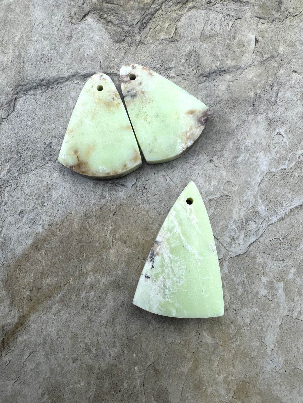 Lemon Chrysoprase (Australia) Matching Earring Slab Bead