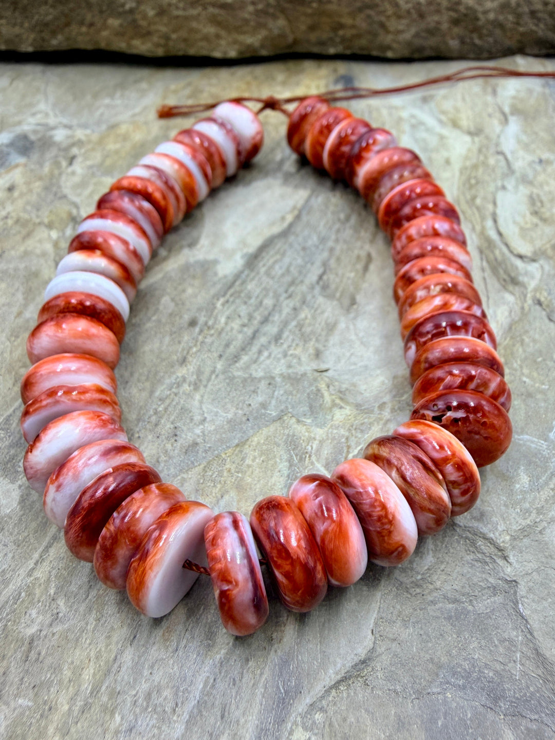 FRIDAY BARGAIN CLOSEOUT Red Spiny Oyster 12mm Wheel Beads
