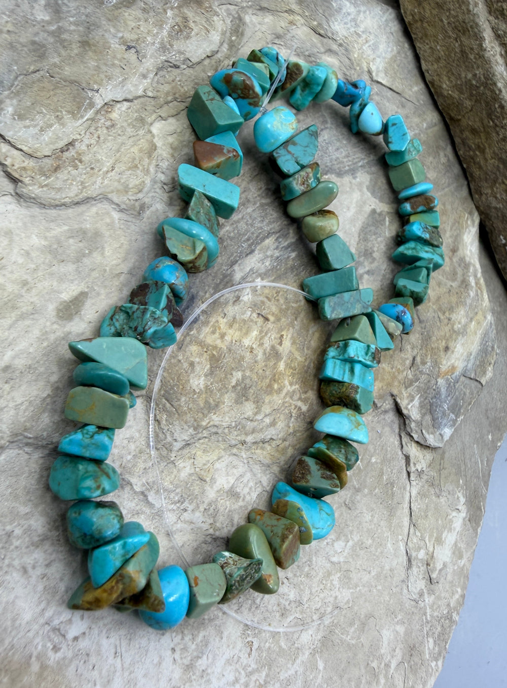 FRIDAY BARGAIN Genuine Turquoise Chip Bead Strand 6-10mm