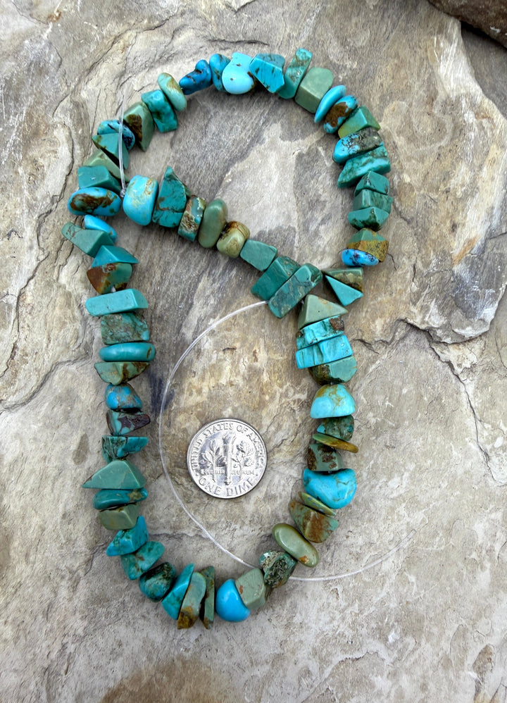FRIDAY BARGAIN Genuine Turquoise Chip Bead Strand 6-10mm