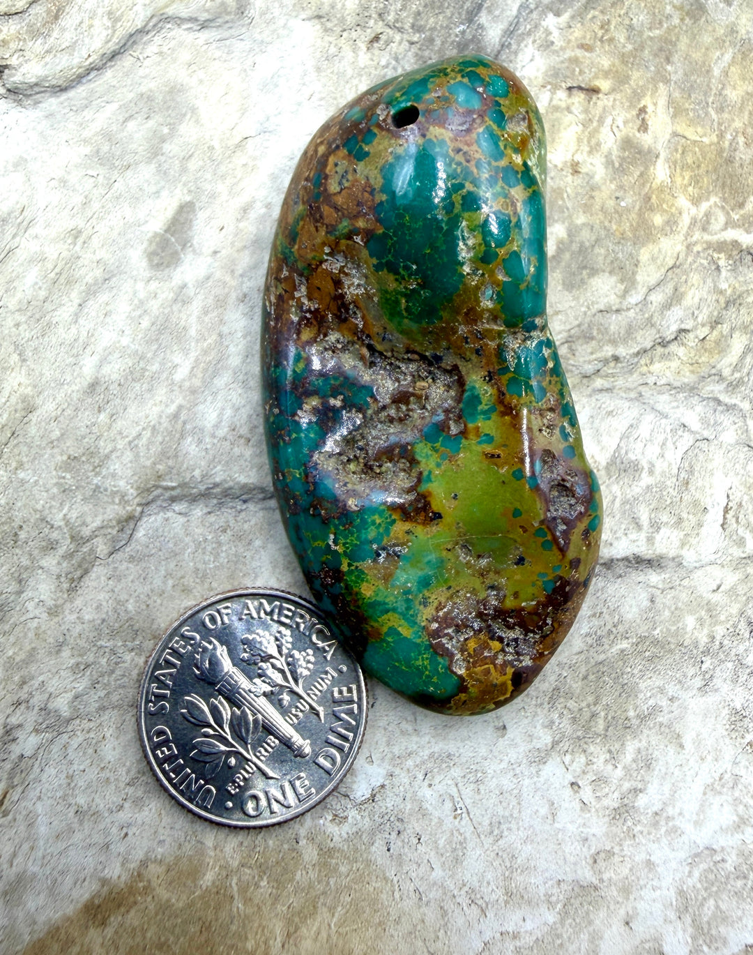 FRIDAY BARGAIN GIANT Focal Bead 24x49mm - Turquoise | Nevada