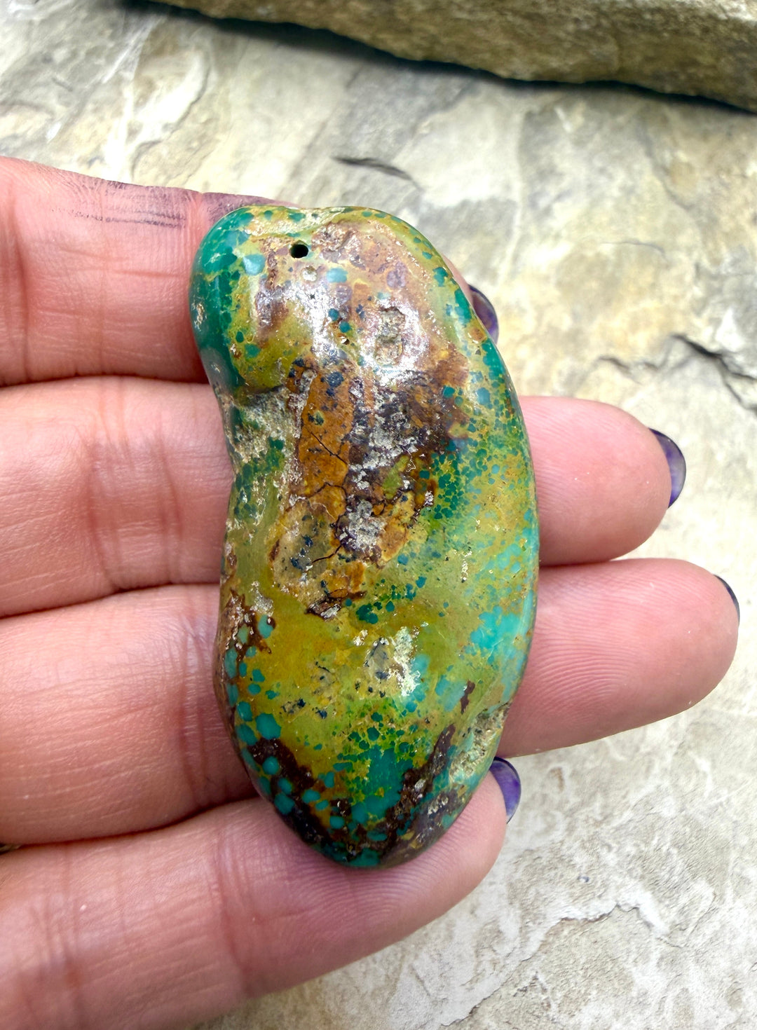 FRIDAY BARGAIN GIANT Focal Bead 24x49mm - Turquoise | Nevada