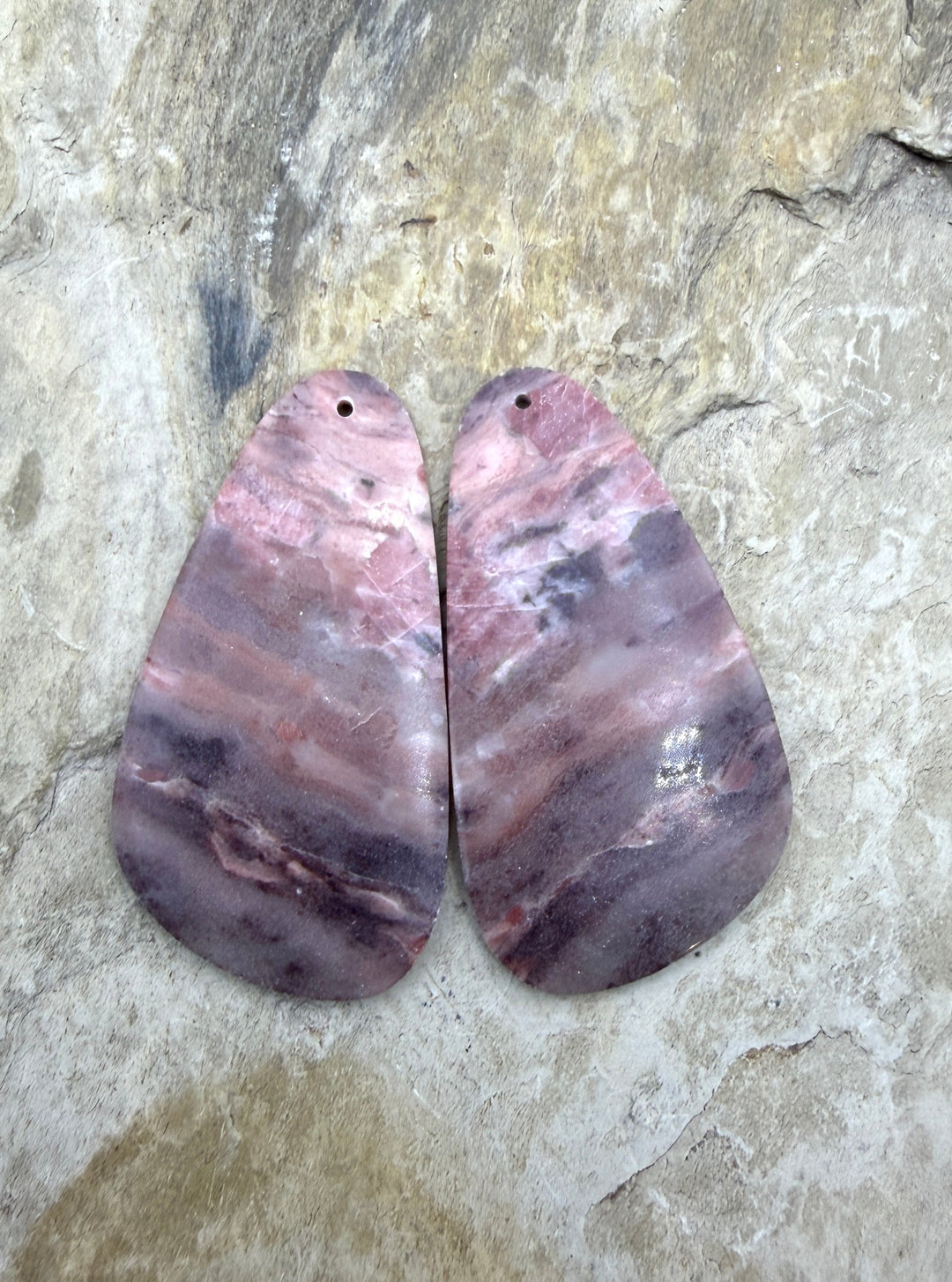FRIDAY BARGAIN GIANT Pink Stromatolite Earring Slab Bead