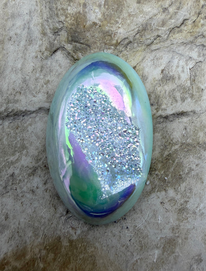 FRIDAY BARGAIN High End Silicone Coated Oval Druzy Cabochon