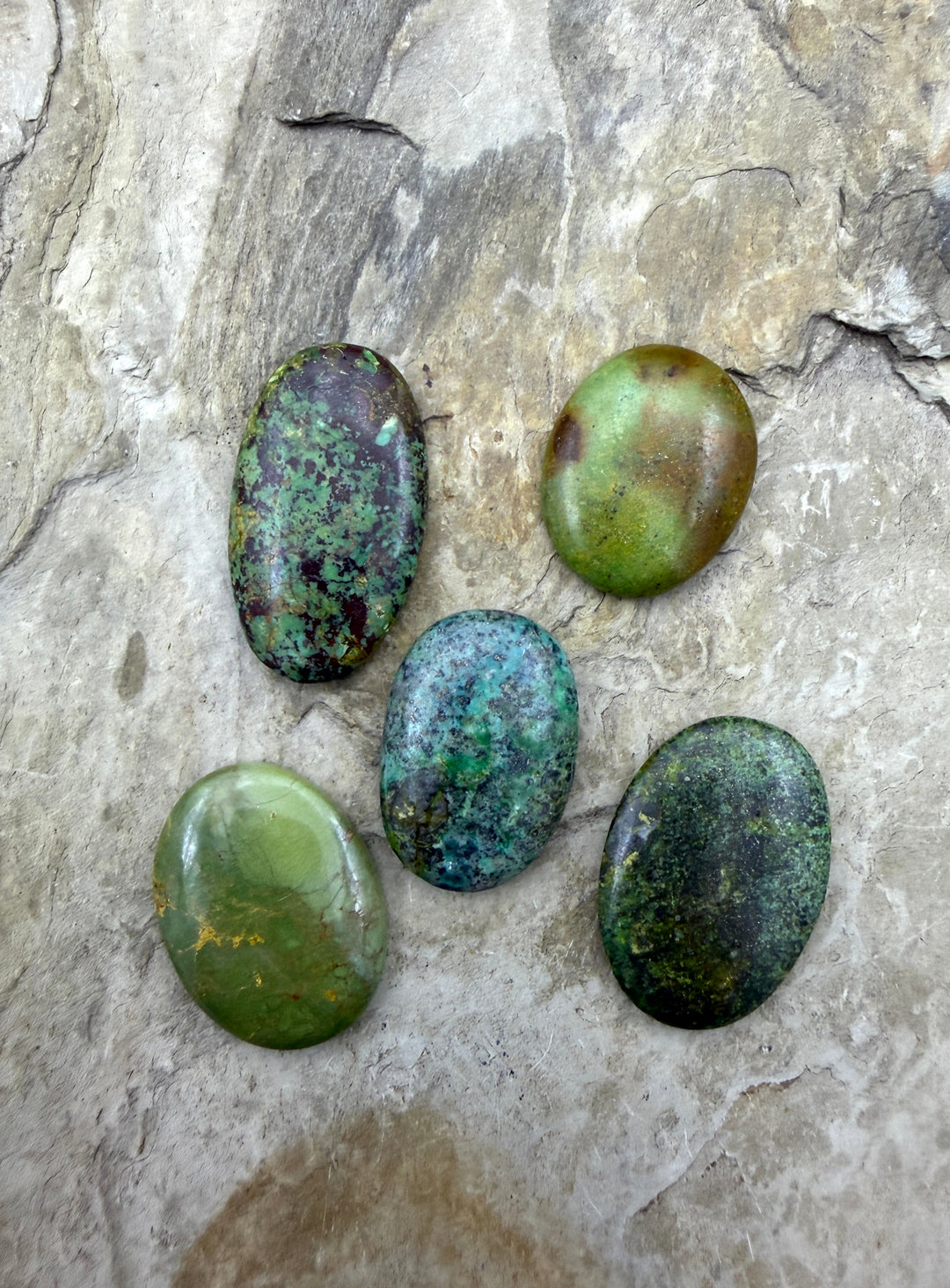 FRIDAY BARGAIN Hubei Turquoise (China) LOT of 5 Oval