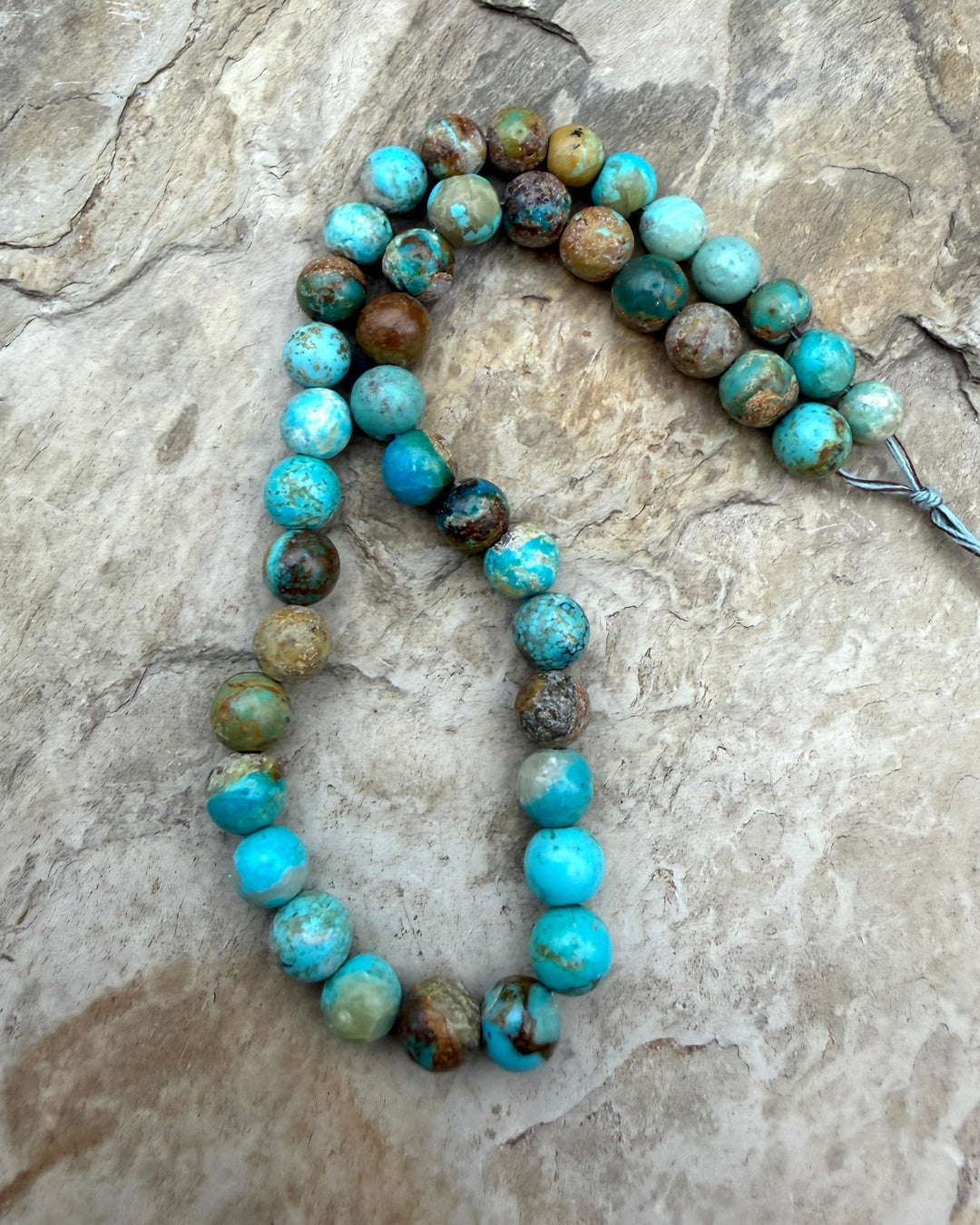 FRIDAY BARGAIN Kingamn Turquoise 7mm Round Beads 10 Inch