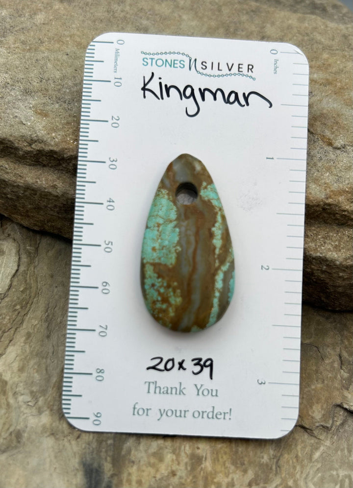 FRIDAY BARGAIN Kingman Focal Pendant Bead 20x39mm