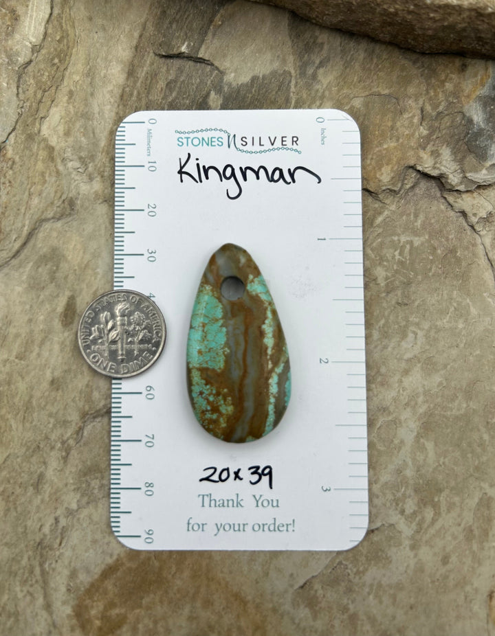 FRIDAY BARGAIN Kingman Focal Pendant Bead 20x39mm