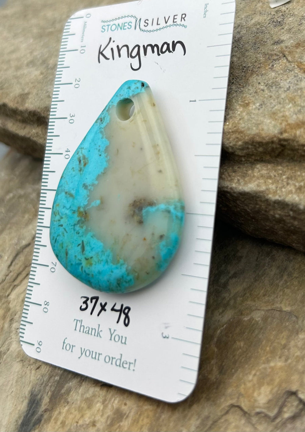 FRIDAY BARGAIN Kingman Focal Pendant Bead 37x48mm