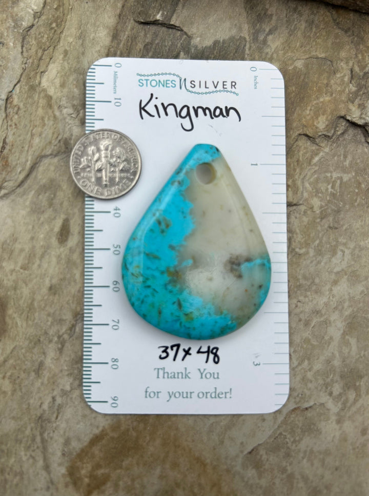 FRIDAY BARGAIN Kingman Focal Pendant Bead 37x48mm