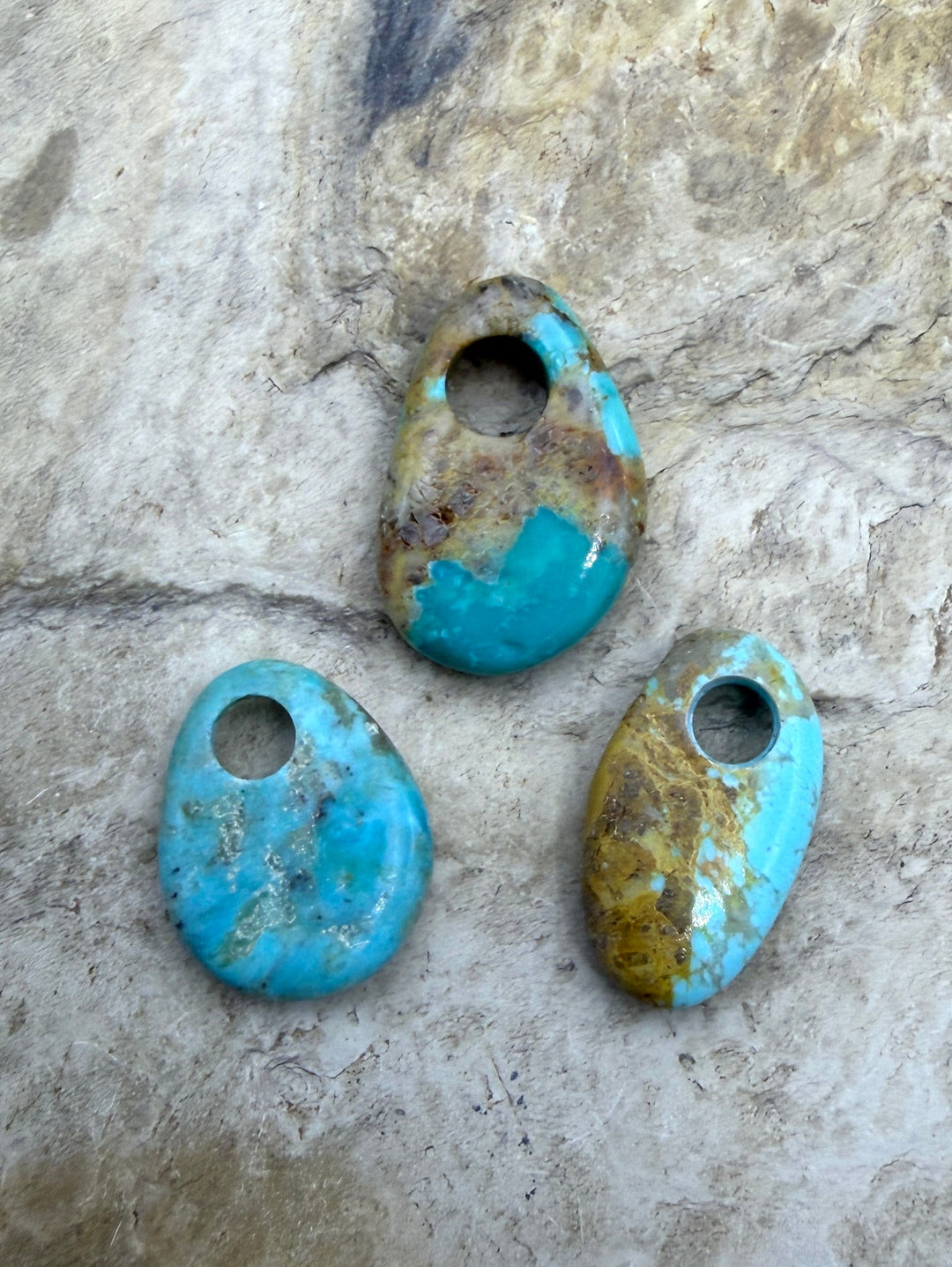 FRIDAY BARGAIN Kingman LOT of 3 Turquoise (Arizona) (Large