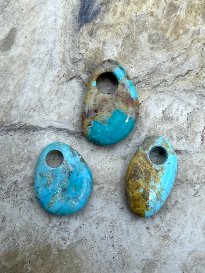 FRIDAY BARGAIN Kingman LOT of 3 Turquoise (Arizona) (Large