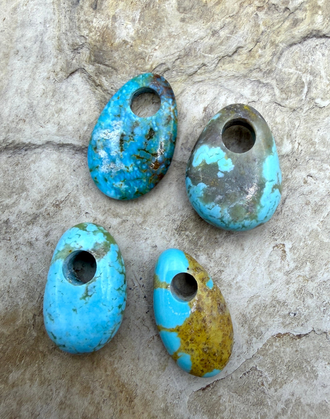 FRIDAY BARGAIN Kingman LOT of 4 Turquoise (Arizona) (Large