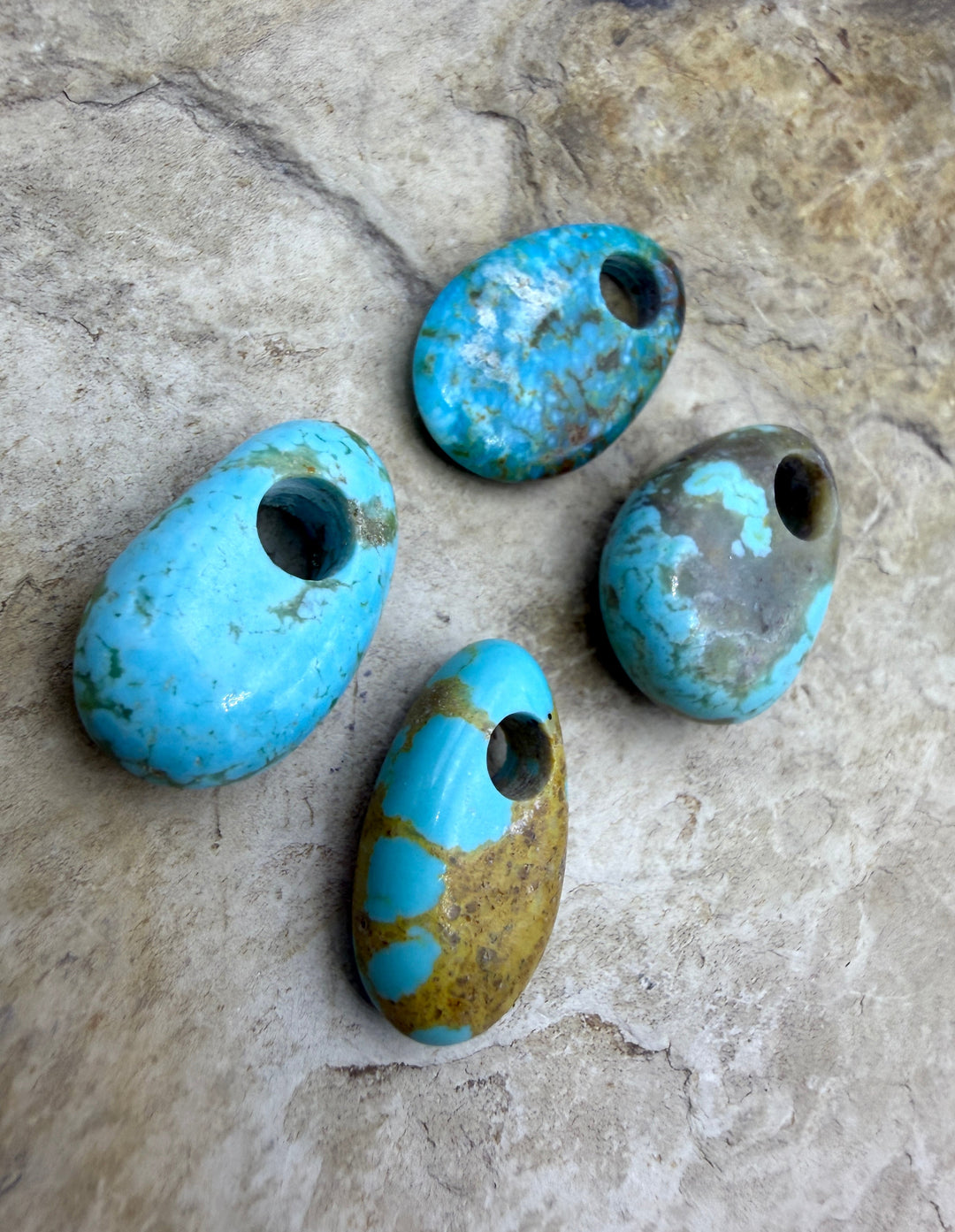 FRIDAY BARGAIN Kingman LOT of 4 Turquoise (Arizona) (Large
