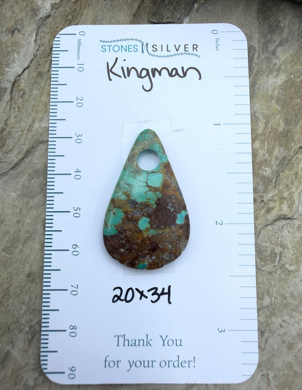 FRIDAY BARGAIN Kingman Turquoise (Arizona) (Large Hole)