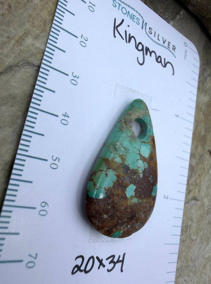 FRIDAY BARGAIN Kingman Turquoise (Arizona) (Large Hole)